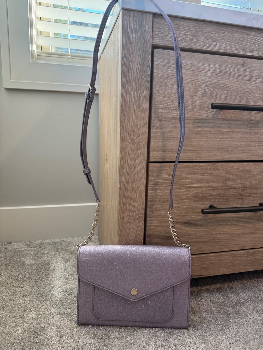 Kate Spade Sparkle Envelope Crossbody Bag in Lavender